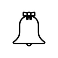 icono de campana con cinta. icono relacionado con la boda. estilo de icono de línea. diseño simple editable vector