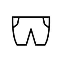 icono de pantalones cortos. adecuado para el icono de la ropa. estilo de icono de línea. diseño simple editable vector