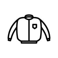 icono de la chaqueta. adecuado para el icono de la ropa. estilo de icono de línea. diseño simple editable vector