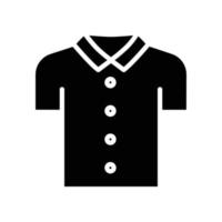 icono de la camisa. adecuado para el icono de la ropa. estilo de icono sólido, glifo. diseño simple editable vector