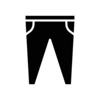 icono de pantalones largos. adecuado para el icono de la ropa. estilo de icono sólido, glifo. diseño simple editable vector