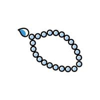 Prayer beads icon. Icon related to islamic religion. Two tone icon style. Simple design editable vector