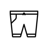 icono de pantalones cortos. adecuado para el icono de la ropa. estilo de icono de línea. diseño simple editable vector