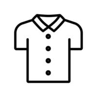 icono de la camisa. adecuado para el icono de la ropa. estilo de icono de línea. diseño simple editable vector