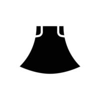 icono de falda. adecuado para el icono de la ropa. estilo de icono sólido, glifo. diseño simple editable vector