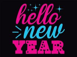 Happy new year t-shirt design file vector