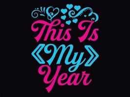 Happy new year t-shirt design file vector