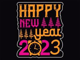 Happy new year t-shirt design file vector