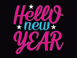 Happy new year t-shirt design file vector