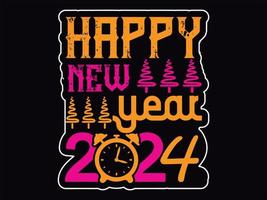 archivo de diseño de camiseta feliz año nuevo vector