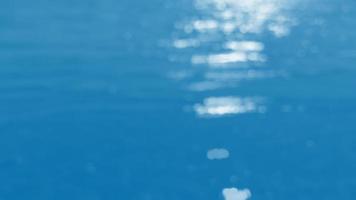 Abstract blur bokeh on blue sea water background video