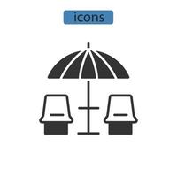 iconos de playa símbolo elementos vectoriales para web infográfico vector