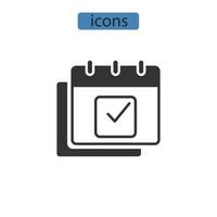 flexible schedule icons  symbol vector elements for infographic web