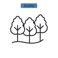 iconos de jardín símbolo elementos vectoriales para web infográfico vector