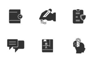 Grammar icons set .  Grammar pack symbol vector elements for infographic web