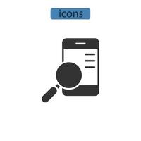 buscar proyecto iconos símbolo elementos vectoriales para infografía web vector