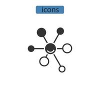 iconos de red símbolo elementos vectoriales para web infográfico vector