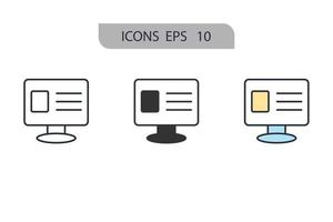 iconos de diseñador web símbolo elementos vectoriales para web infográfico vector