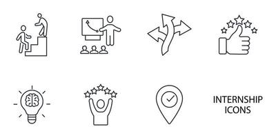 internship icons set . internship pack symbol vector elements for infographic web