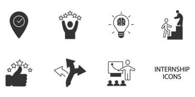 internship icons set . internship pack symbol vector elements for infographic web