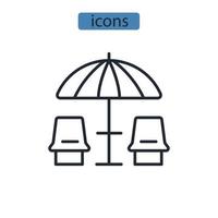 beach icons  symbol vector elements for infographic web