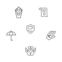 Health insurance icons set . Health insurance pack symbol vector elements for infographic web