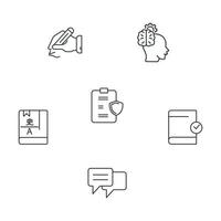 Grammar icons set .  Grammar pack symbol vector elements for infographic web