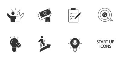 Start up icons set . Start up pack symbol vector elements for infographic web