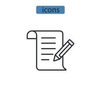 Contract icons  symbol vector elements for infographic web