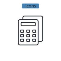 Calculator icons  symbol vector elements for infographic web