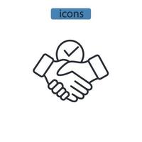 cooperation icons  symbol vector elements for infographic web