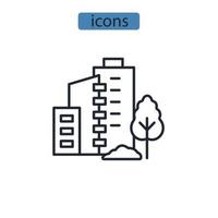 City icons  symbol vector elements for infographic web