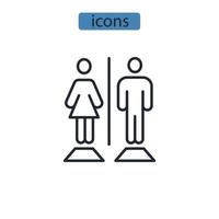 wc iconos símbolo elementos vectoriales para infografía web vector