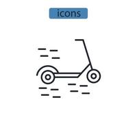 scooter icons  symbol vector elements for infographic web