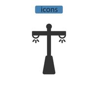 los iconos de la luz de la calle simbolizan los elementos vectoriales para la web infográfica vector