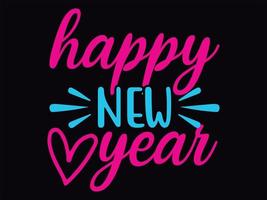 Happy new year t-shirt design file vector