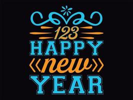 Happy new year t-shirt design file vector