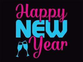 Happy new year t-shirt design file vector