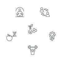 Biohacking icons set . Biohacking pack symbol vector elements for infographic web