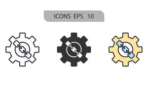 iconos de codificación símbolo elementos vectoriales para web infográfico vector