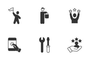 Traineeship program and apprenticeship icons set . Traineeship program and apprenticeship pack symbol vector elements for infographic web