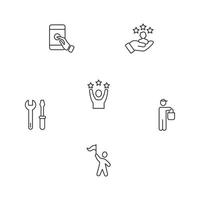 Traineeship program and apprenticeship icons set . Traineeship program and apprenticeship pack symbol vector elements for infographic web