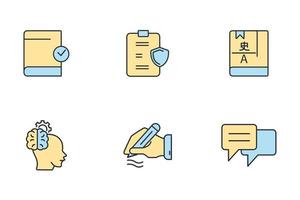 Grammar icons set .  Grammar pack symbol vector elements for infographic web