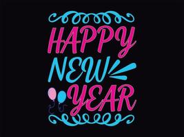 Happy new year t-shirt design file vector