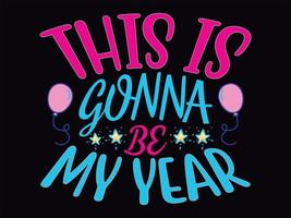 Happy new year t-shirt design file vector