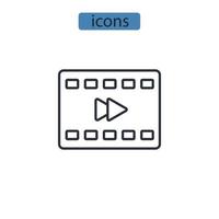 video maker icons  symbol vector elements for infographic web