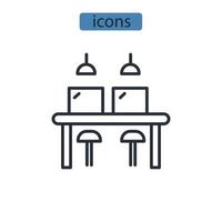 Co working icons  symbol vector elements for infographic web