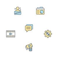 Freelance icons set . Freelance pack symbol vector elements for infographic web