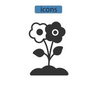 flower icons  symbol vector elements for infographic web