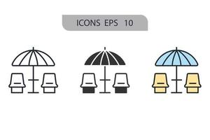 beach icons  symbol vector elements for infographic web